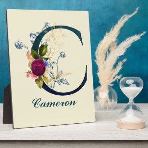 Fancy Floral Letter 'C' Plaque