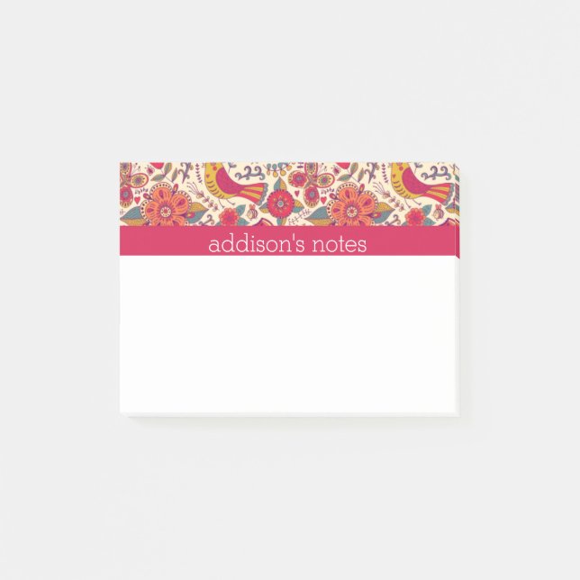 Fancy Floral + Nature Post-it Notes (Front)