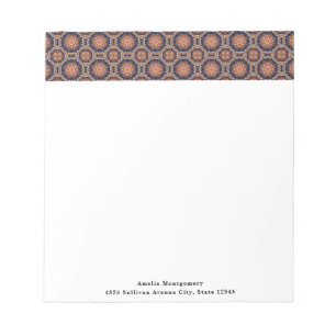 Fancy Flower and Star Shapes Pattern Notepad