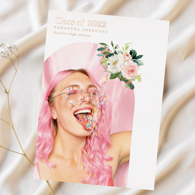 Fancy Flower Photo Arch Graduate Rose Gold  (Creator Uploaded)