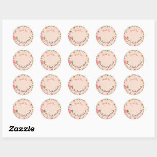 Fancy Flowered Designer Classic Round Sticker
