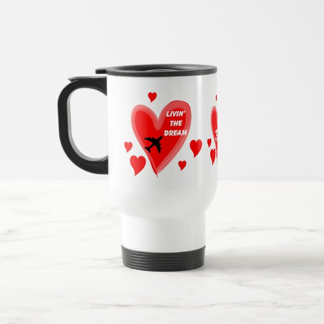 Fancy Flying Travel Mug (Left)