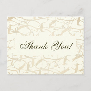 Fancy Foliage Thank You Postcard