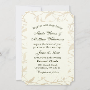 Fancy Foliage Wedding Invitation