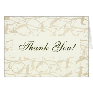 Fancy Foliage Wedding Thank You Card