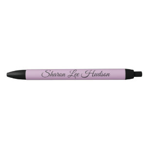 Fancy Font Lavender & Black Ink Pen