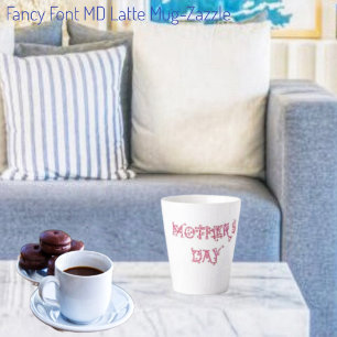 Fancy Font MD Latte Mug