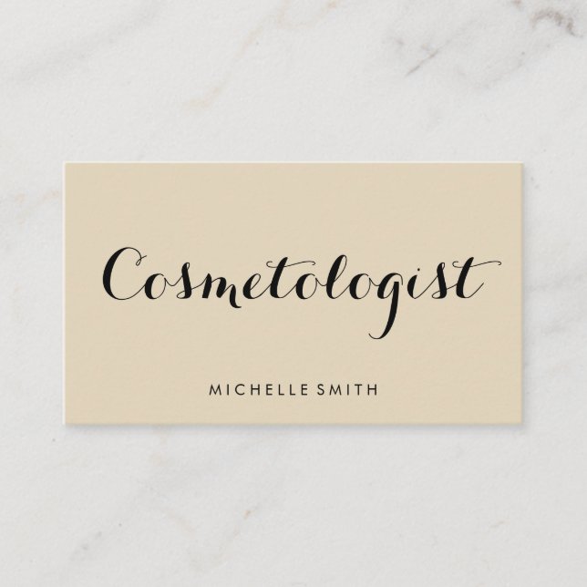 Fancy Font Minimalist Business Card (Front)