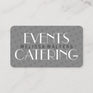 Fancy Font / Polka Dots Business Card