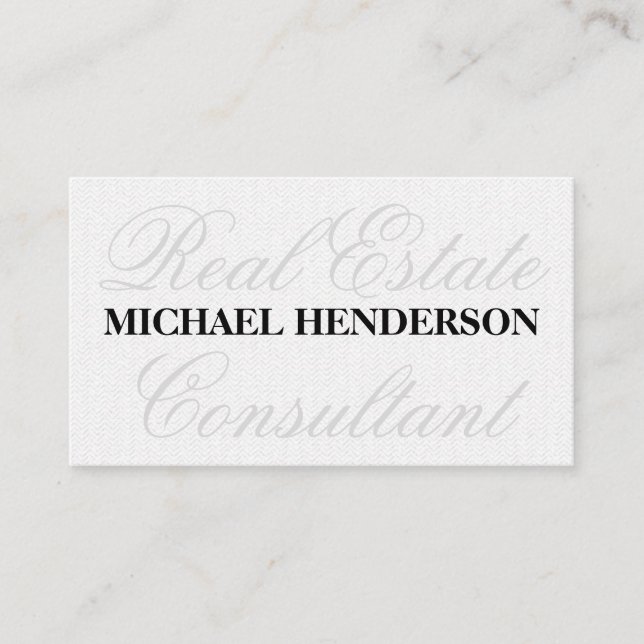 Fancy Font Wavy Business Card (Front)