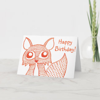 Fancy Fox Greetings Card: Happy Birthday! Card