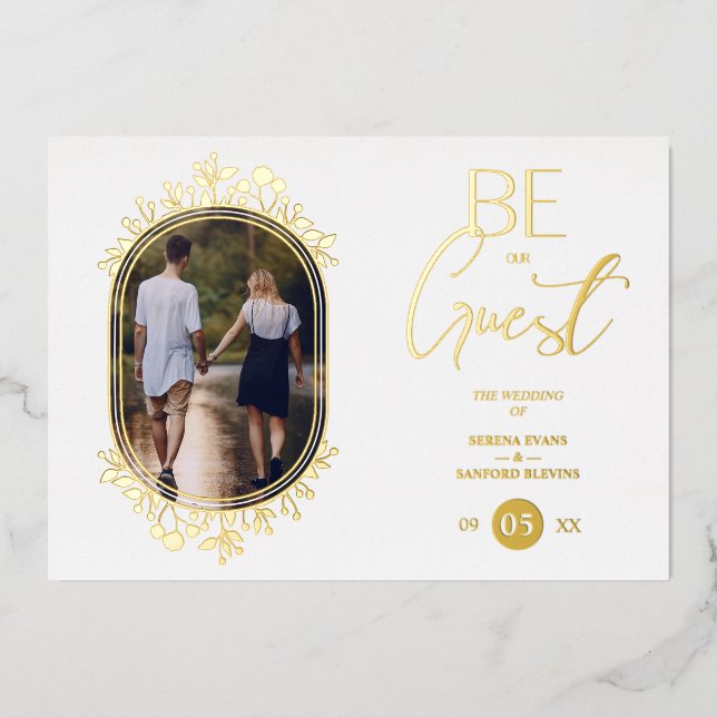 Fancy Frame Flowers Be our Guest White Wedding (Front)