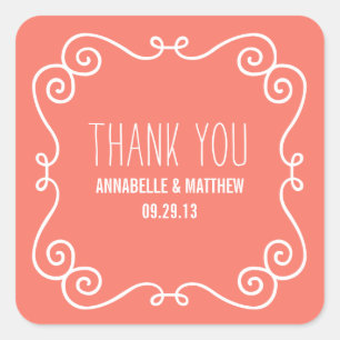 Fancy Frame Wedding Favour Labels