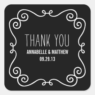 Fancy Frame Wedding Favour Labels