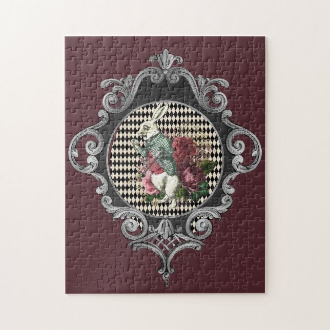 Fancy Frame White Rabbit Collage Jigsaw Puzzle (Vertical)