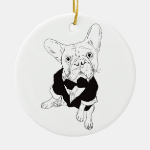 Fancy Frenchie Ornament
