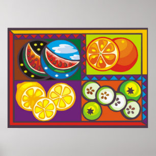 Fancy Fruits Poster
