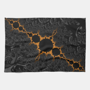 Fancy & Fun Fractals With Cool Mandala Patterns Tea Towel