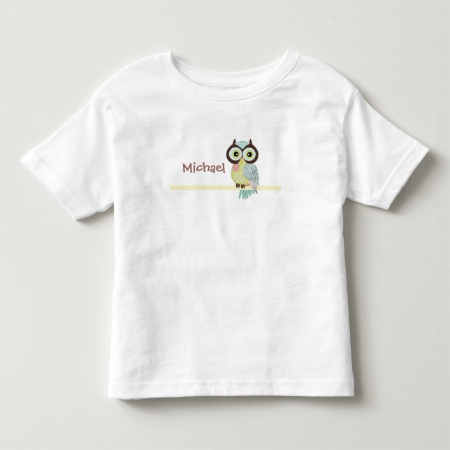 Fancy Funky Owl Toddler's T Shirts (Front)
