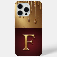 💎 Fancy Glitter F Monogram With Dripping Liquid
