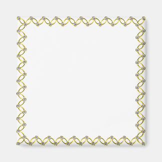 Fancy Gold and Diamond Frame Make Your Own Magnet
