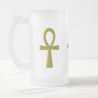 Fancy Gold Ankh Mugs