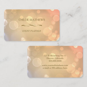 Fancy Gold Bokeh Professional Business Card