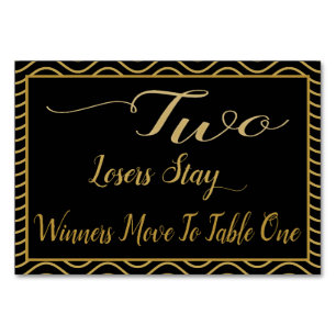 Fancy Gold Bunco Table Card #2