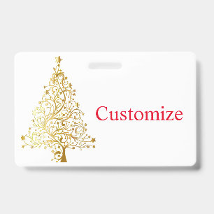 Fancy Gold Christmas Tree Thunder_Cove ID Badge