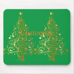 Fancy Gold Christmas Tree Thunder_Cove  Mouse Mat