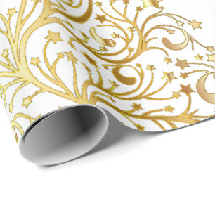 Fancy Gold Christmas Tree Thunder_Cove Wrapping Paper