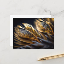 Fancy Gold Decorative Feathers
