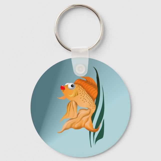 Fancy Gold Fish Keychain (Front)