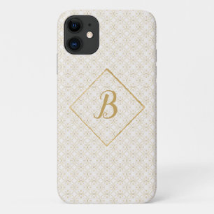 Fancy Golden And White Personalised iPhone 11 Case