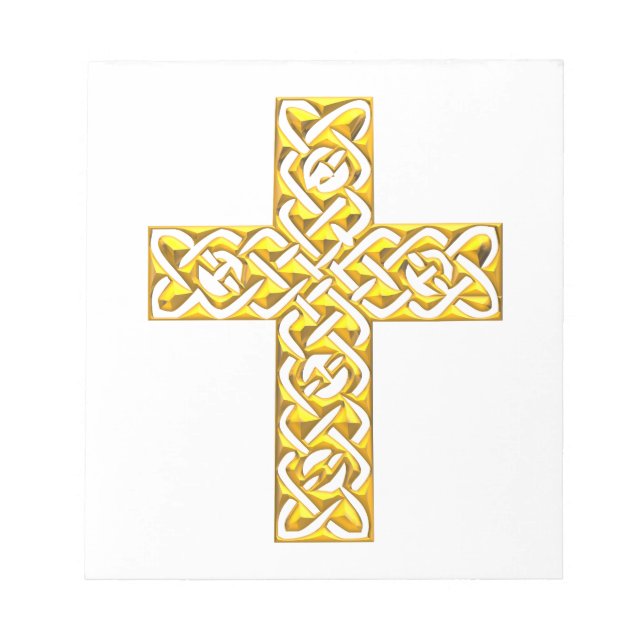 Fancy Golden Cross Notepad (Front)