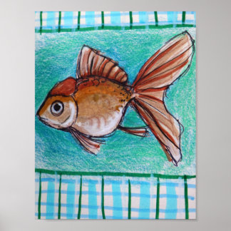 Fancy Goldfish Poster