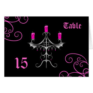 Fancy Gothic candelabra wedding table number