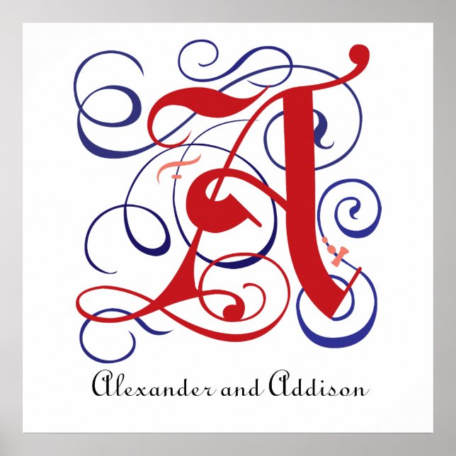 Fancy Gothic Caps Letter A, 300dpi PNG Poster (Front)