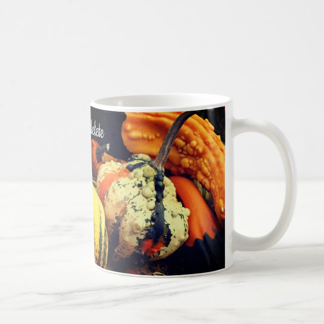 Fancy Gourds Nature Personalised Coffee Mug (Right)
