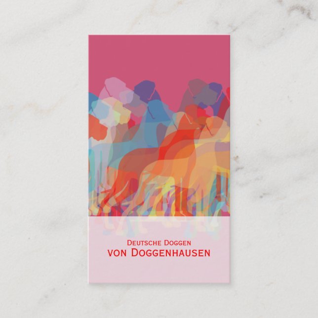 Fancy Great Danes Business Card (Front)