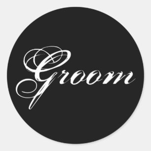 Fancy Groom Classic Round Sticker