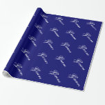 Fancy Groom on Navy Wrapping Paper<br><div class="desc">For the groom to let the world know the news. Perfect for wedding events.</div>