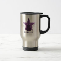 Fancy Guitar Star Swirls Mug, Purple