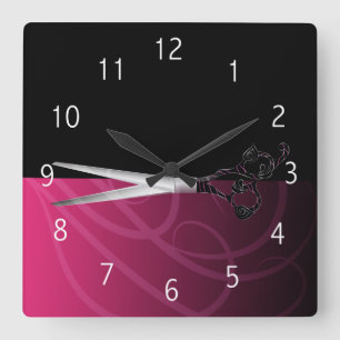 Fancy hair salon clock