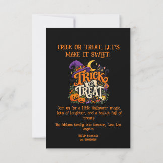 Fancy Halloween Trick or Treat Party Invitation