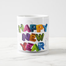 Fancy Happy New Year Text Speciality Mug