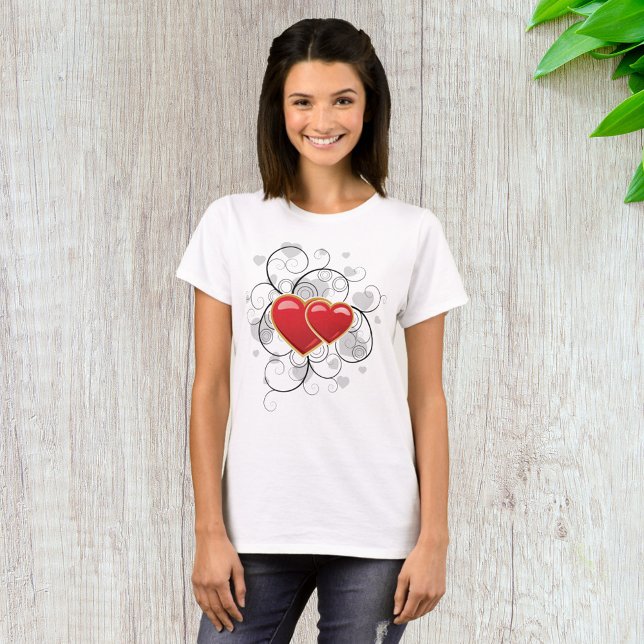 Fancy Heart Red Love T-Shirt (Creator Uploaded)