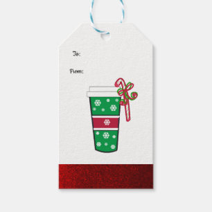 Fancy Holiday Coffee Beverage Gift Tags