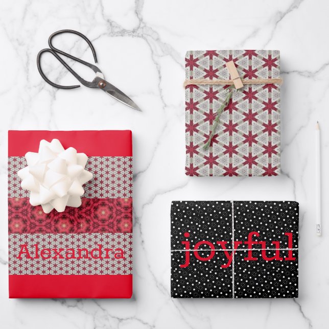Fancy Holiday Gift Wrap Presentation Package (Front)