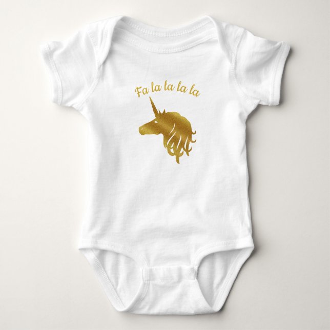 Fancy Holiday Unicorn Bodysuit (Front)